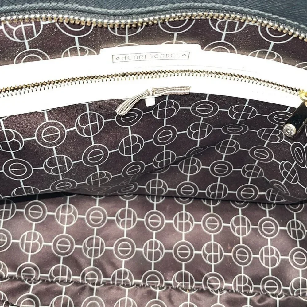 Henri‎ Bendel Aunthentic Black Large Tote Handbag Gold Hardware W/Dust Bag